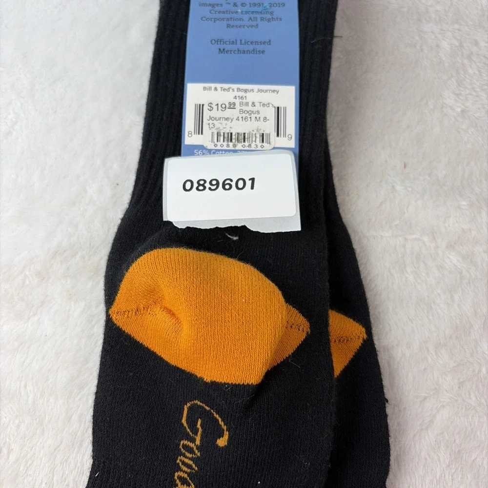 NWT Good Luck Sock Bill & Ted's Bogus Journey Men's Crew Socks (Size 8-13)